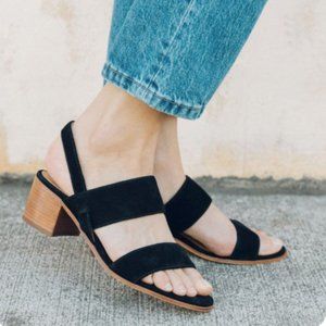Soludos Women's Farah Mid-heel Sandal in Black